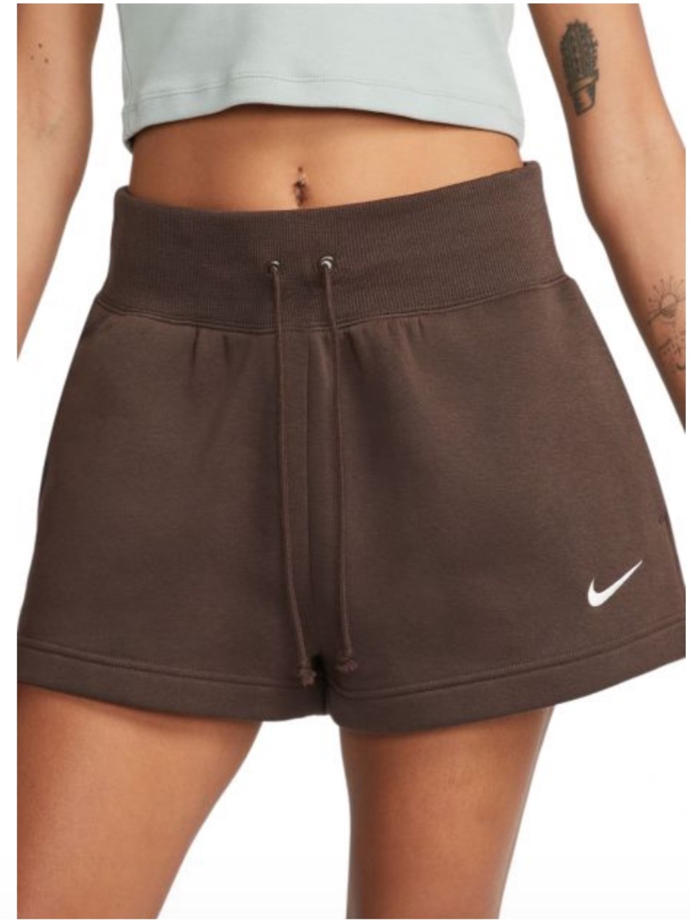 Nike Shorts - SPORTSWEAR PHOENIX FLEECE HIGH-WAISTED LOOSE SHORTS in brown